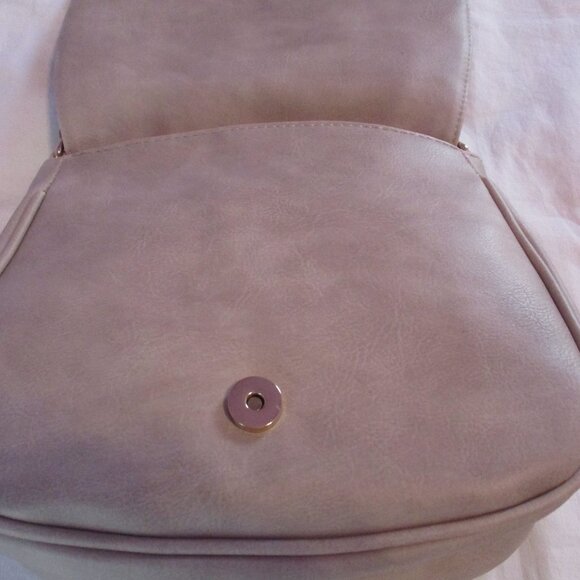 Boho Saddle Bag Womens Crossbody Purse Beige Embroidered Tribal Pattern Flap - Picture 6 of 7